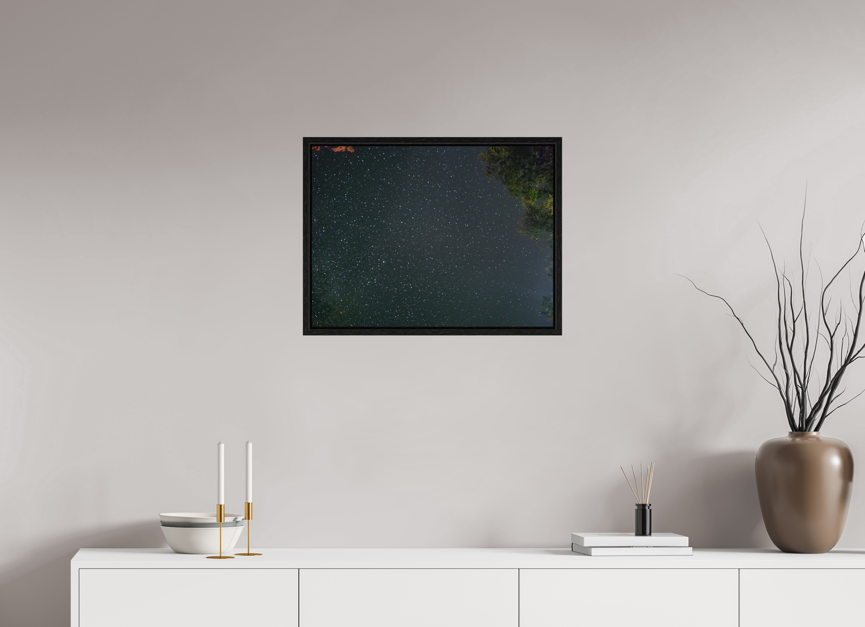 24 x 18″, Floater Frame Summer night sky