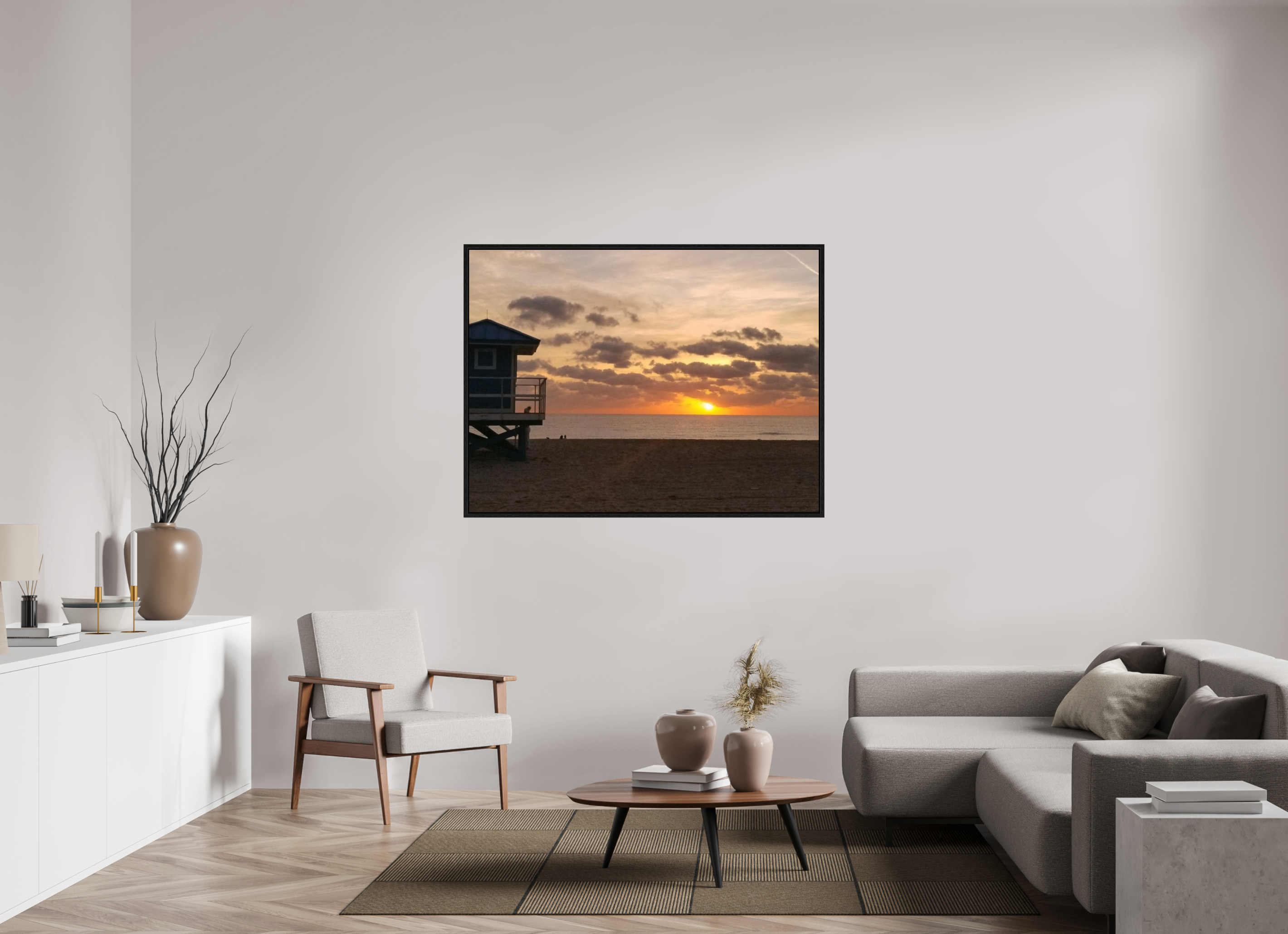 56 x 42″, Floater Frame The Hampton Sky