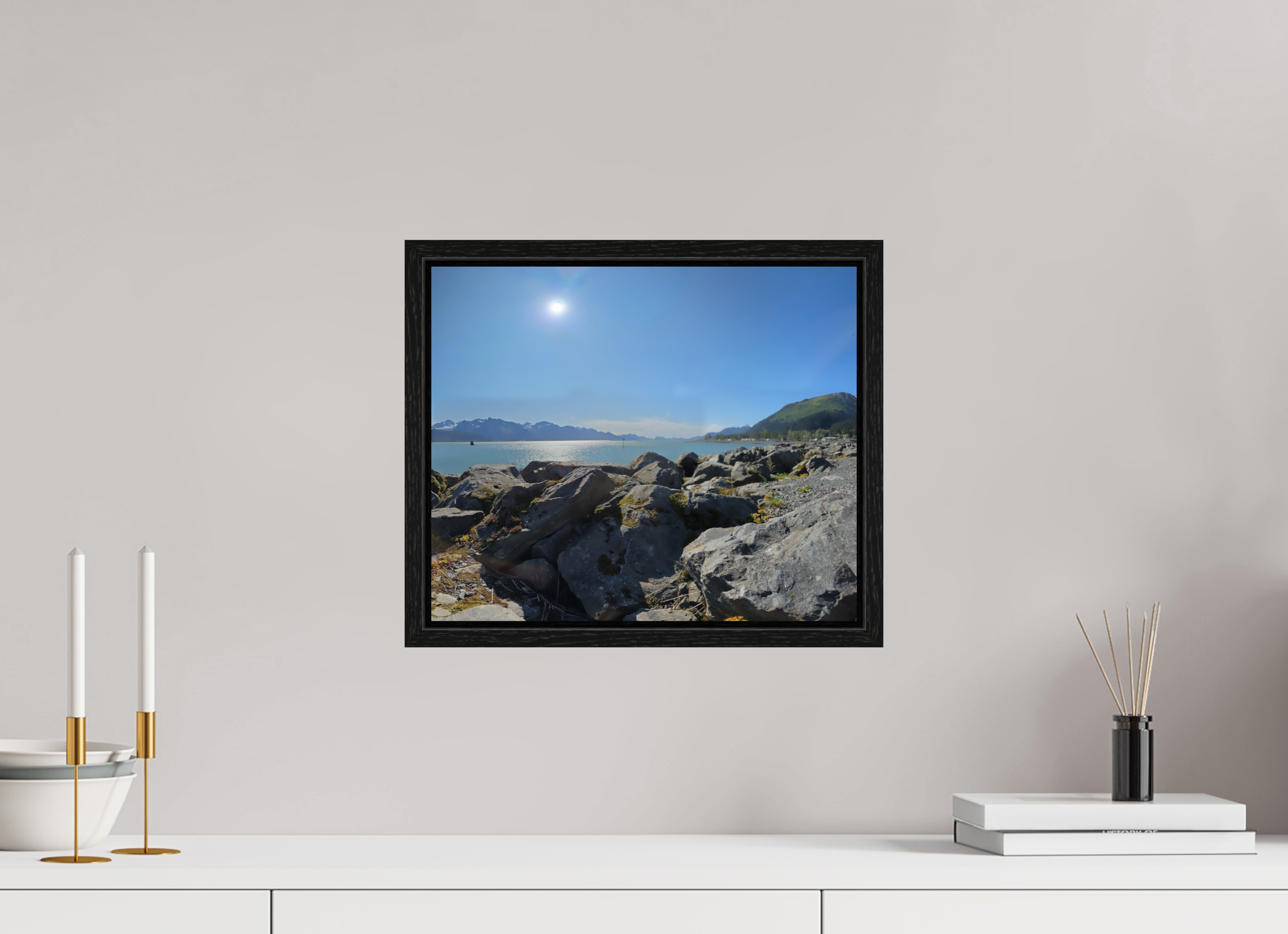 14.4 x 12″, Floater Frame The Seward Sun