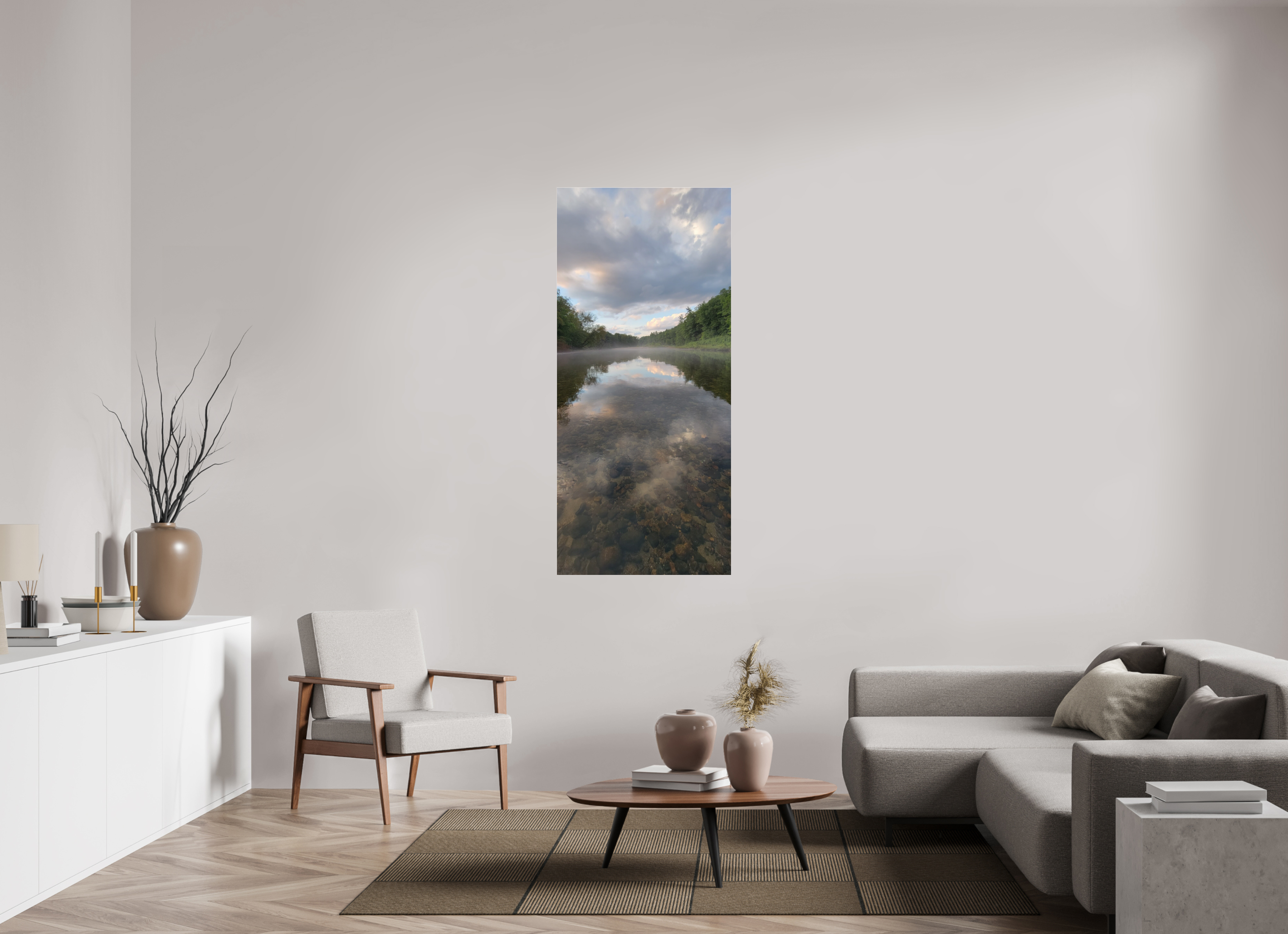 28 x 62.2″, Photo Print Under Acrylic Glass Drifted In Fog