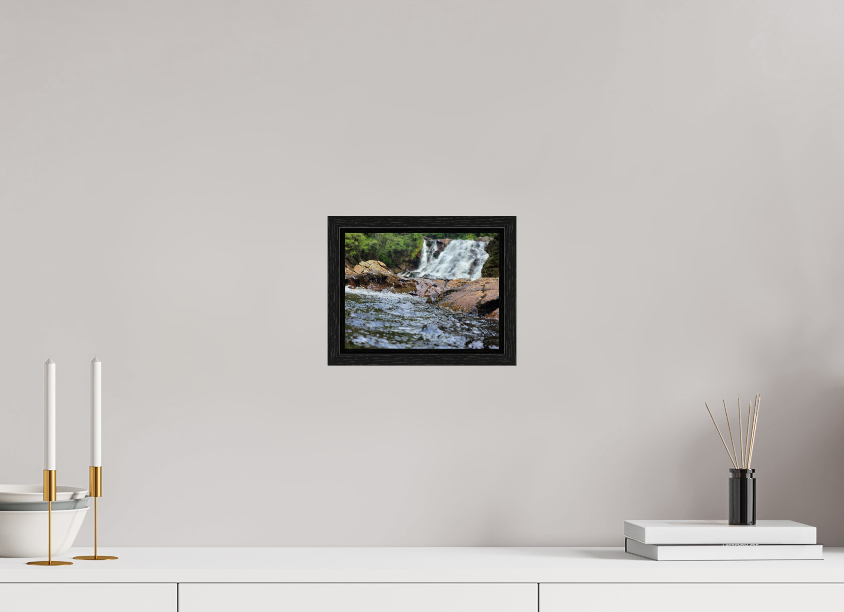 8 x 6″, Floater Frame The Rush Of Bebe Falls