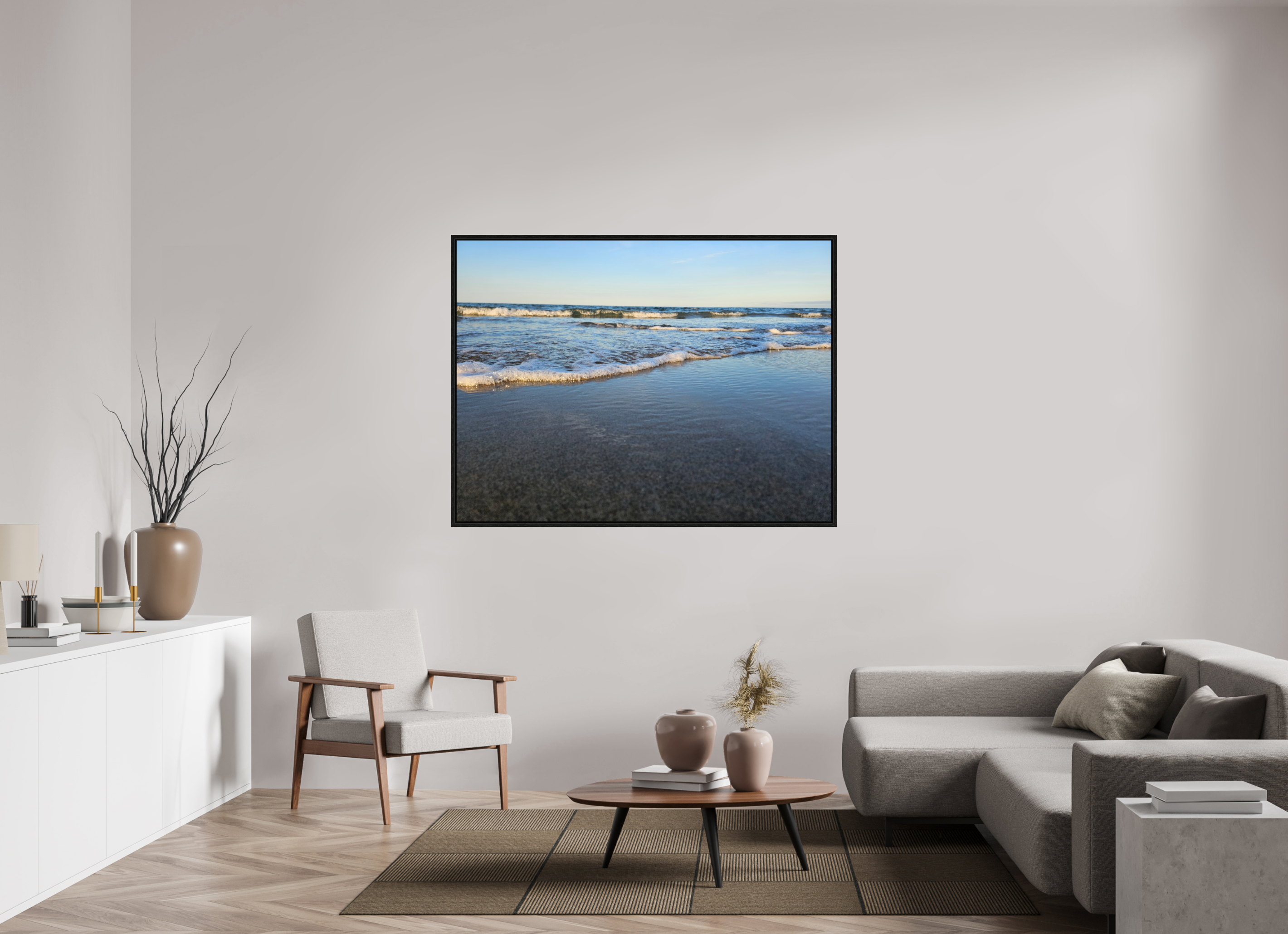 60 x 45″, Floater Frame The Quiet Shore