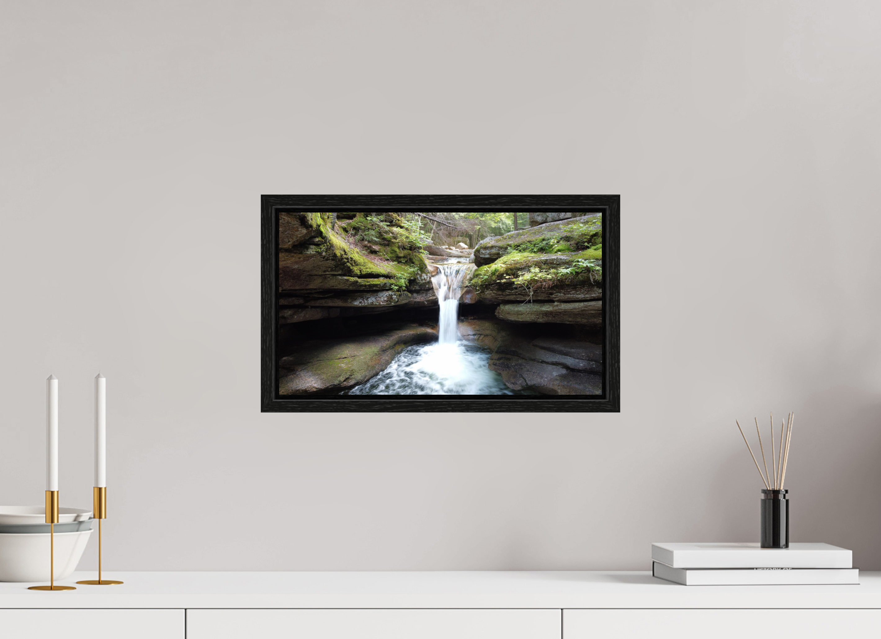 16 x 9″, Floater Frame The Eternal Waterfall