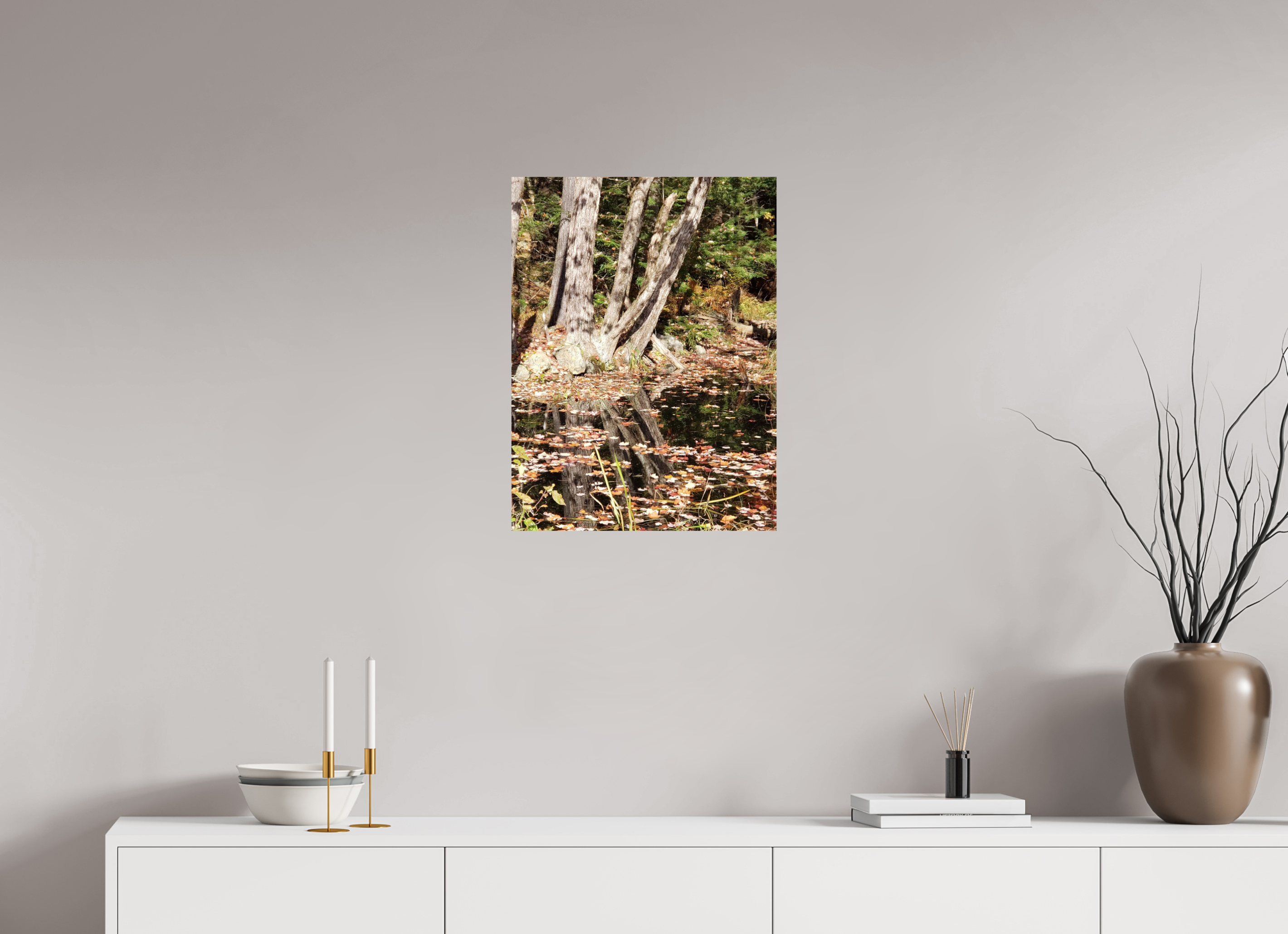 18 x 24″, Photo Print On Fuji Crystal DP II Falling Into Reflections