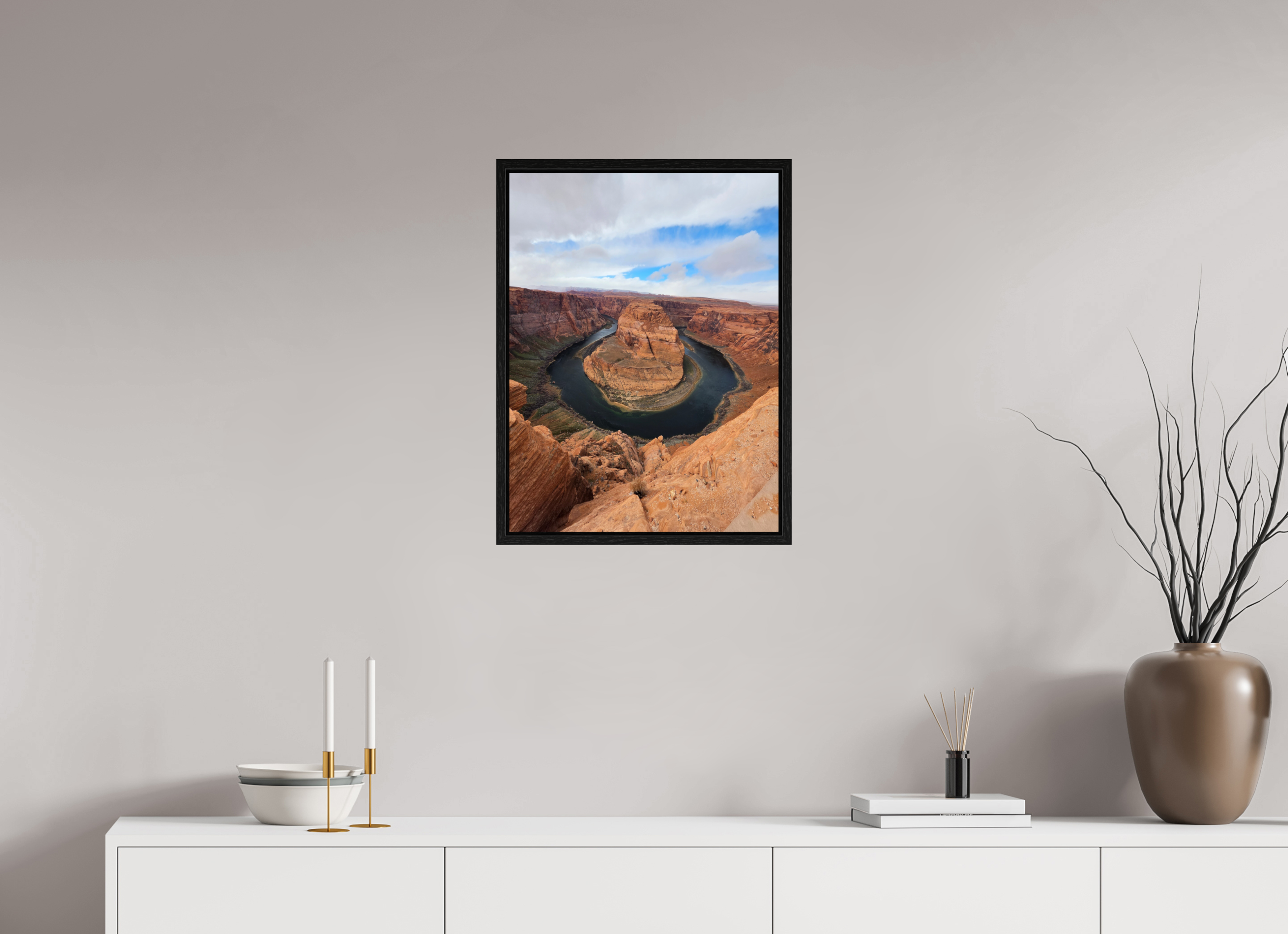 18 x 24″, Floater Frame The Horseshoe carved by time