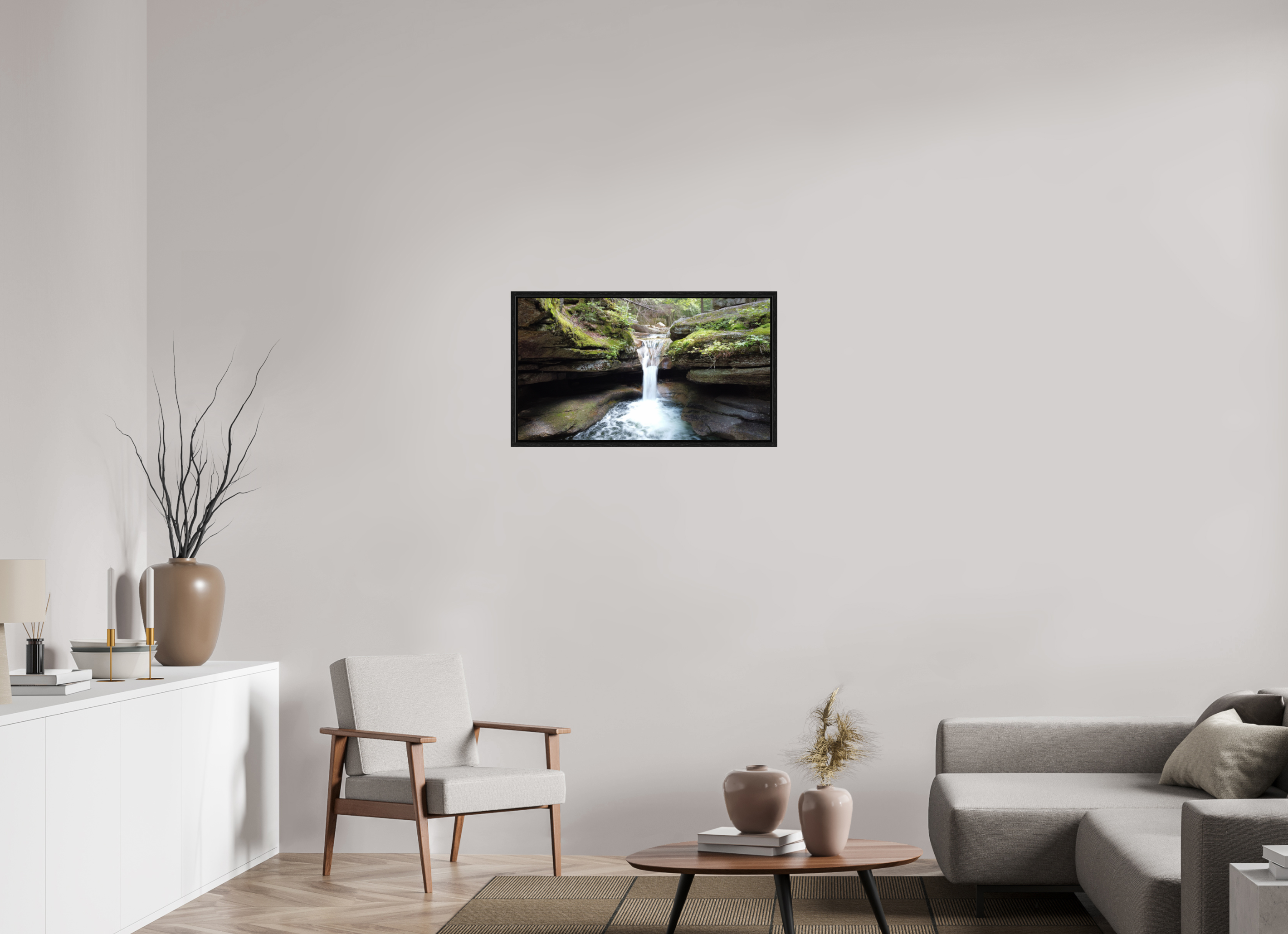 32 x 18″, Floater Frame The Eternal Waterfall