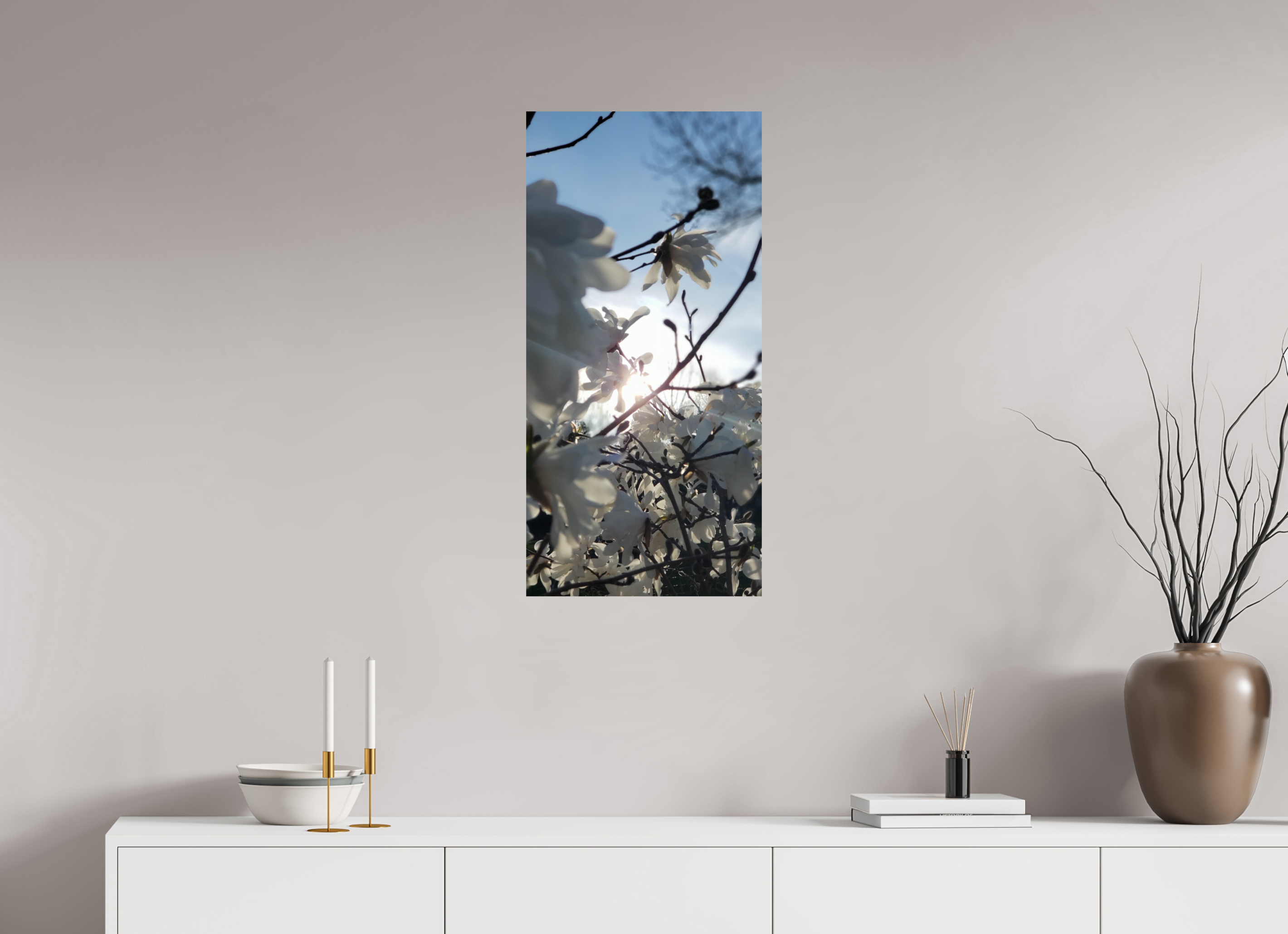 16 x 32.9″, Photo Print On Fuji Crystal DP II Where The Sun Finds The Petals