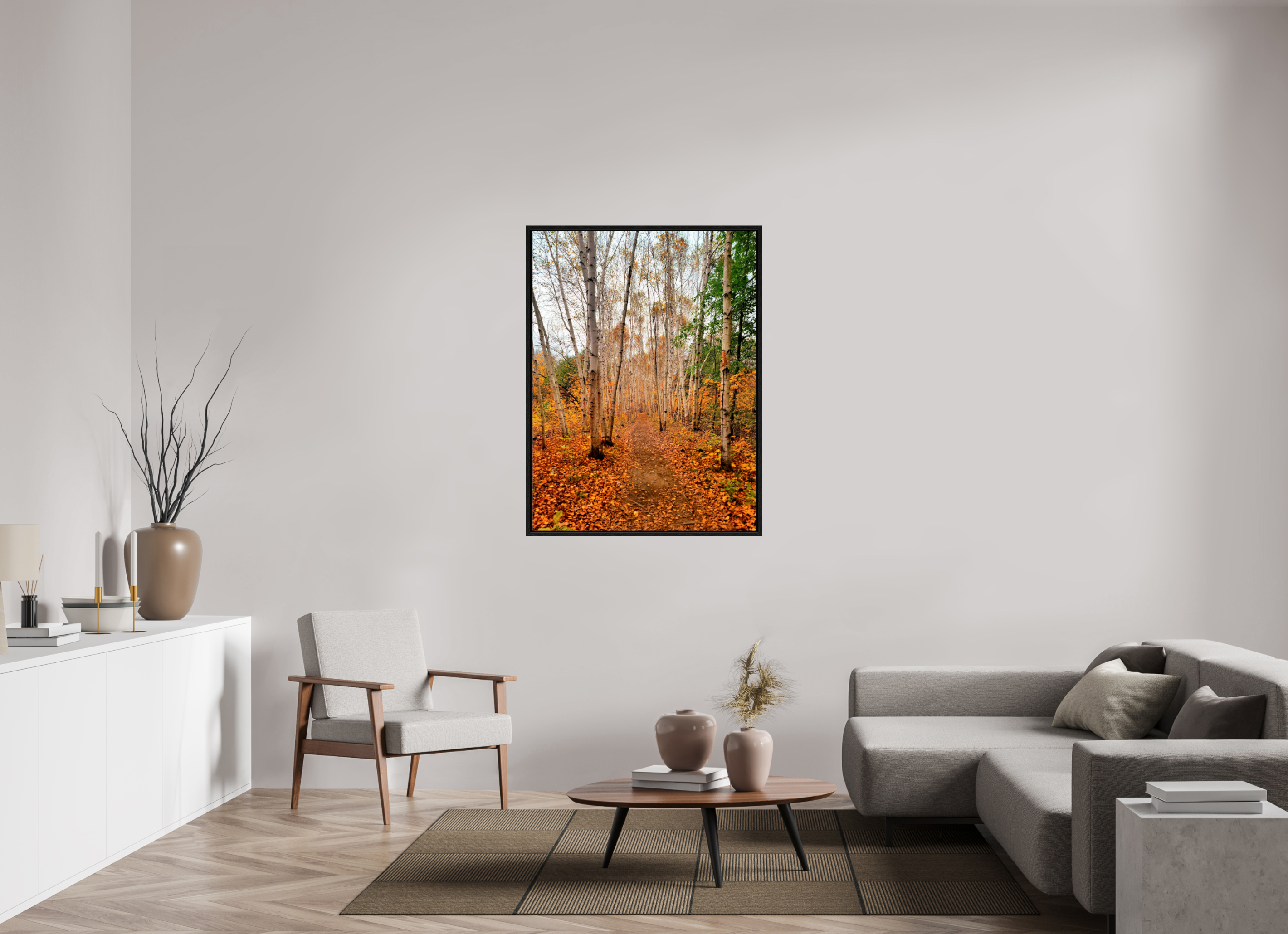 36 x 48″, Floater Frame The Path Through Turning Leaves