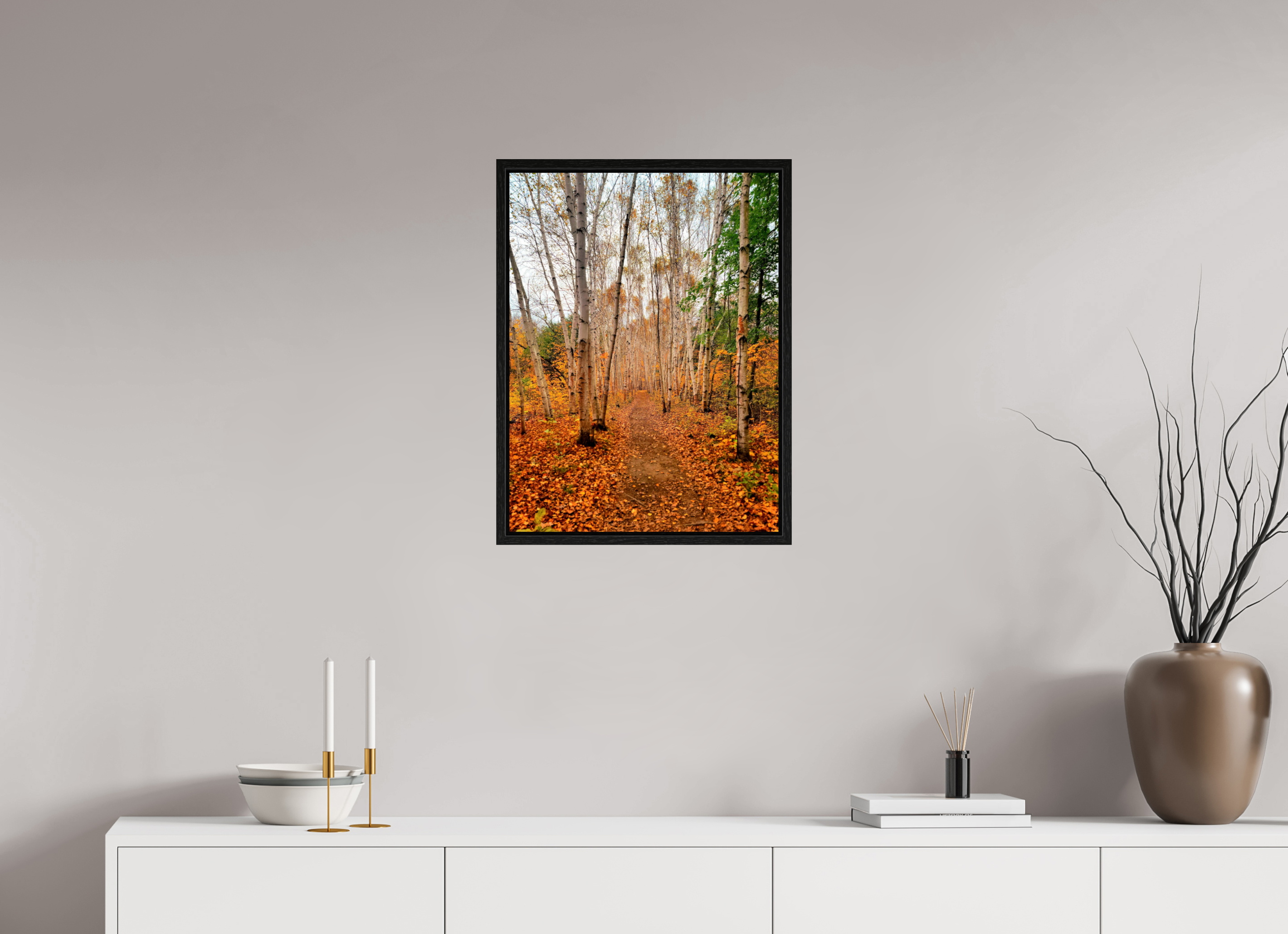 18 x 24″, Floater Frame The Path Through Turning Leaves