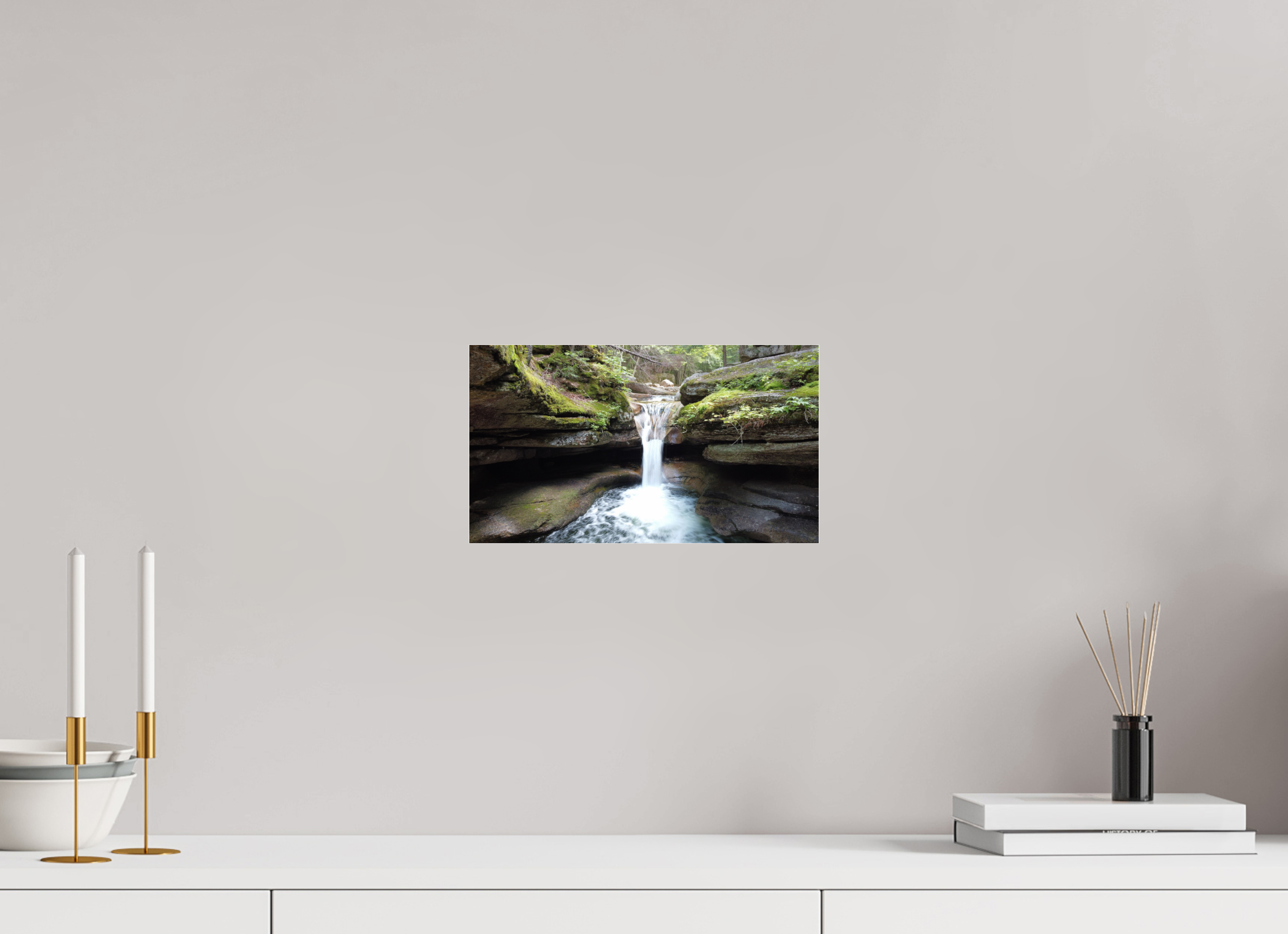 12 x 6.8″, Photo Print Under Acrylic Glass The Eternal Waterfall