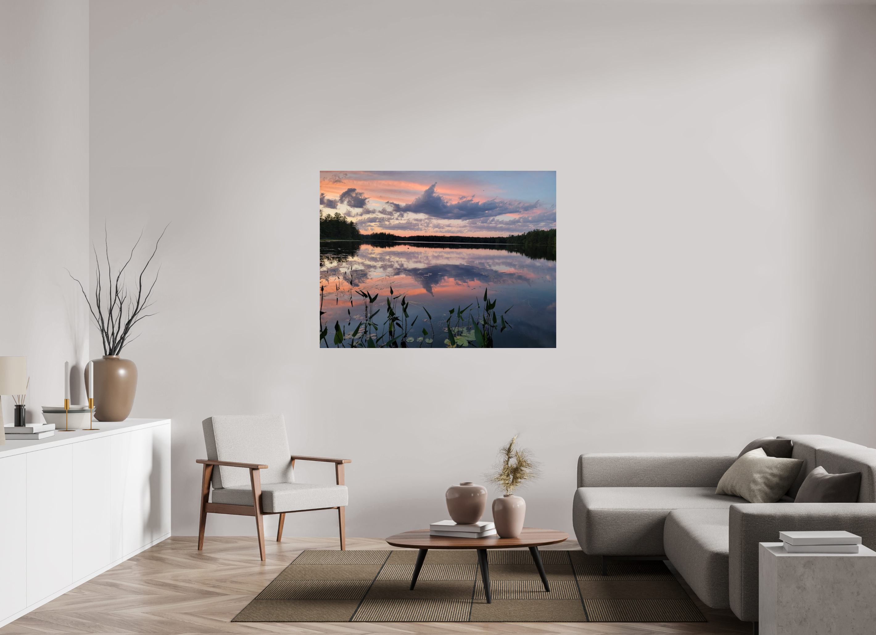 56 x 42″, Photo Print On Fuji Crystal DP II Sugared Sky Reflections