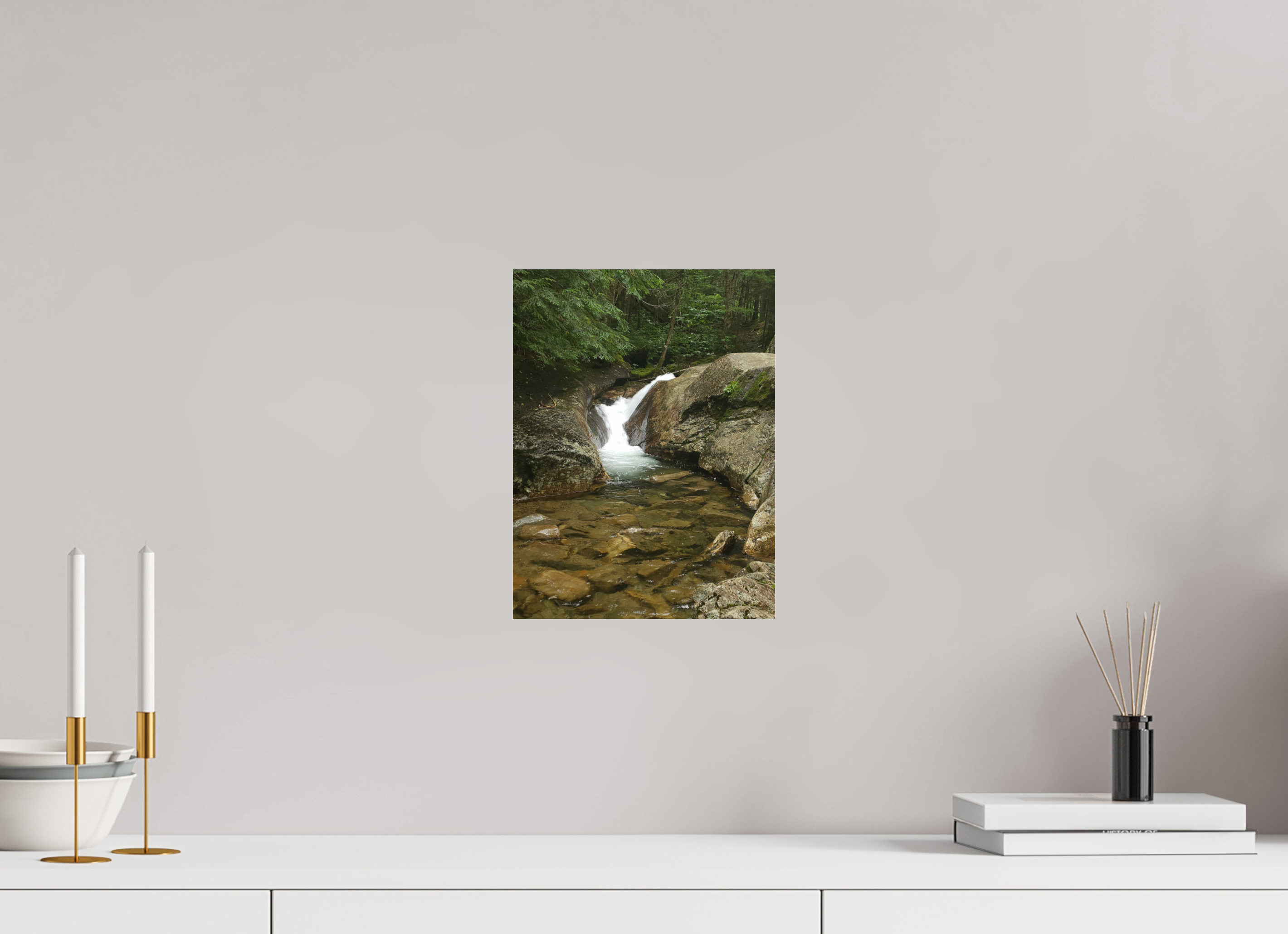 9 x 12″, Photo Print Under Acrylic Glass The Mossy Cascade