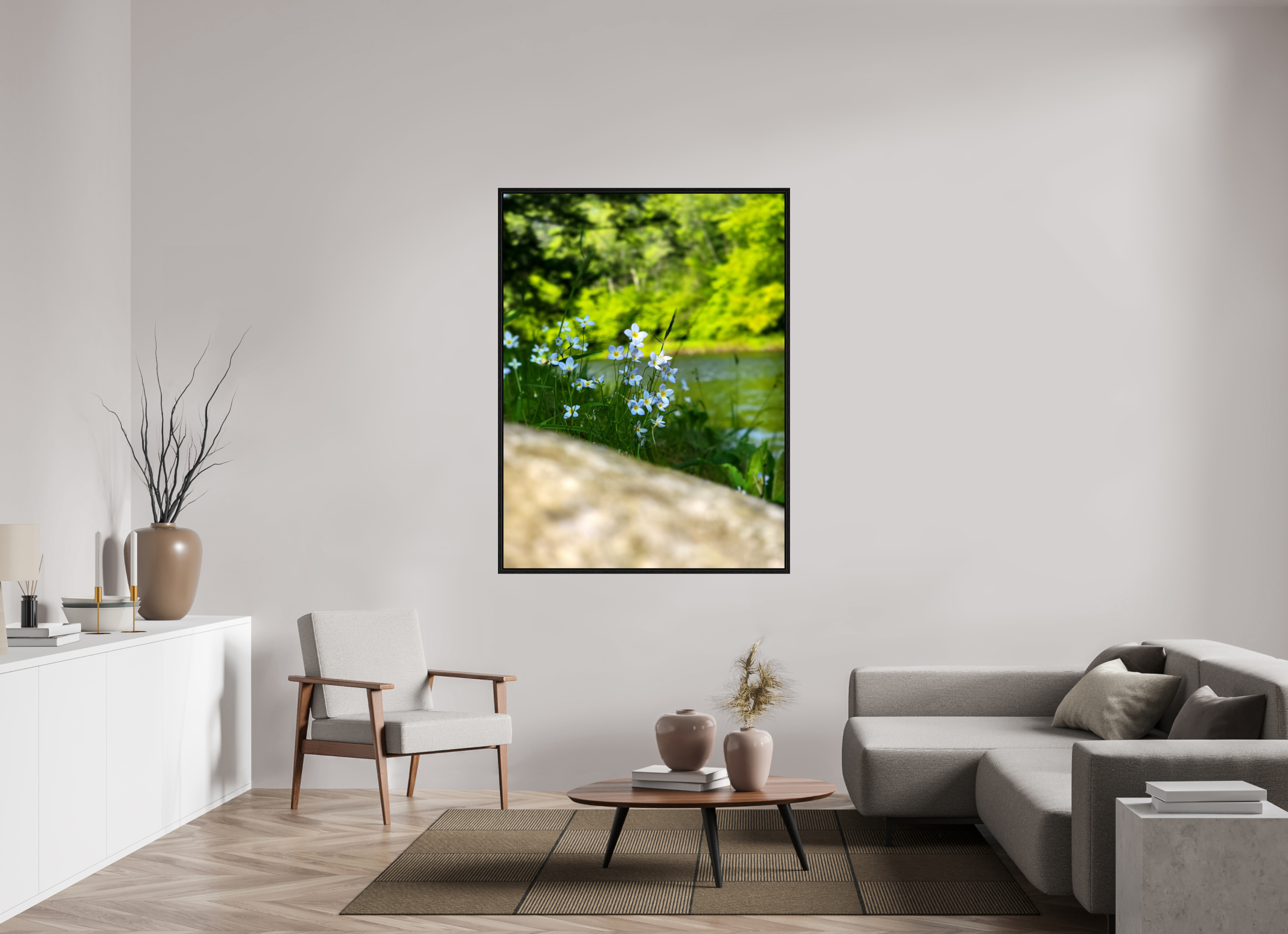 45 x 60″, Floater Frame Little Nothings Worth Rembering