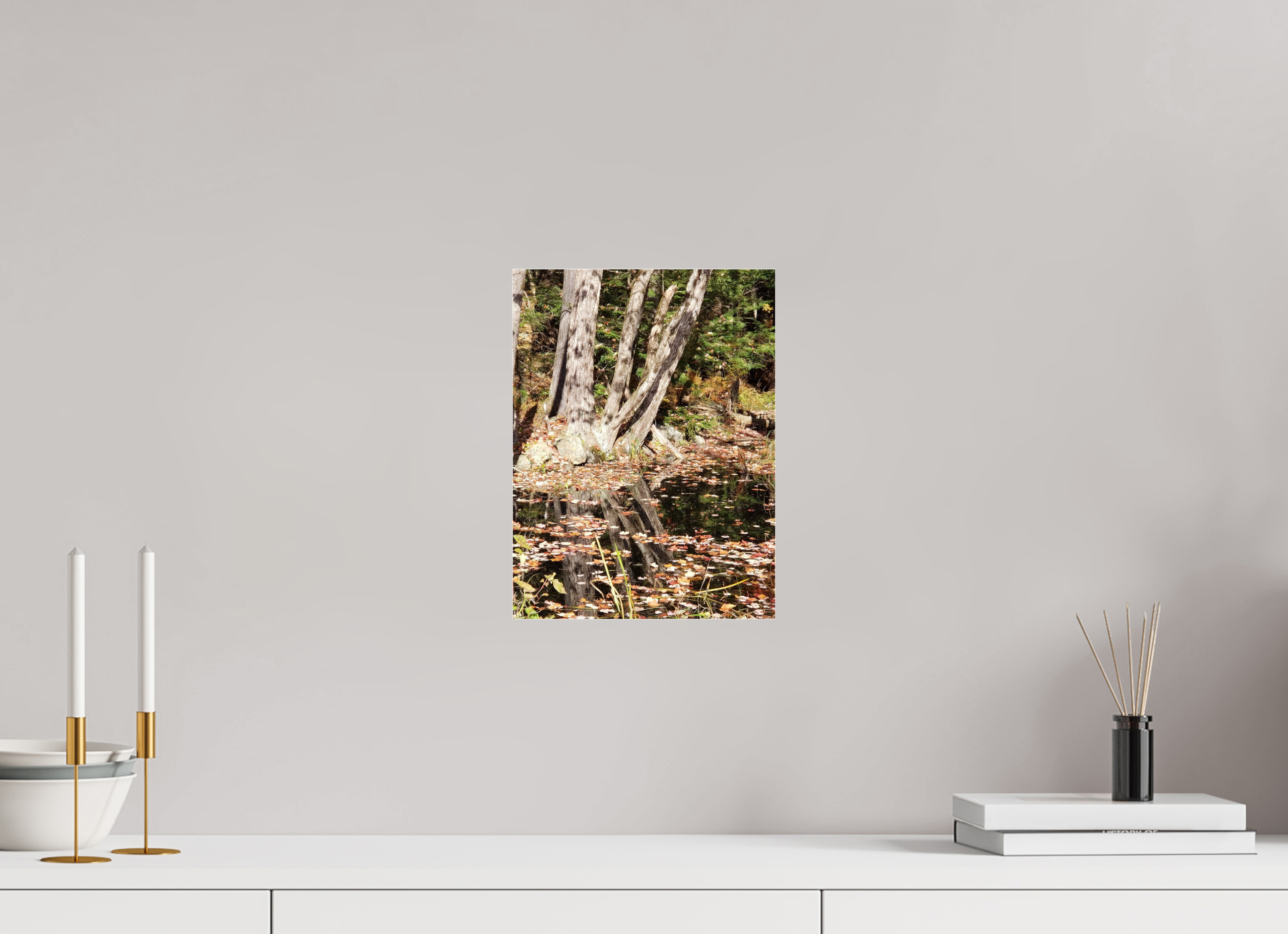 9 x 12″, Photo Print Under Acrylic Glass Falling Into Reflections