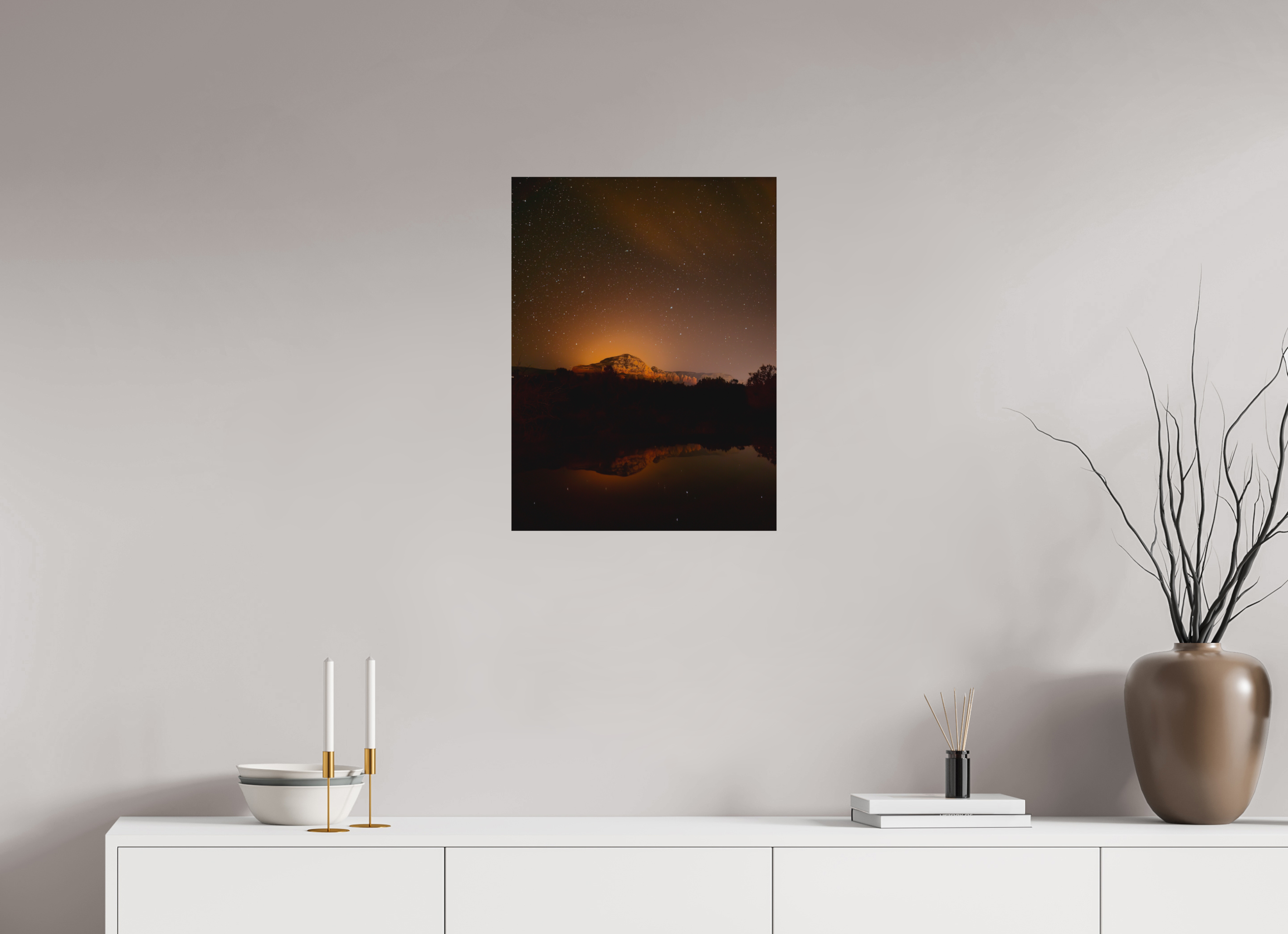 18 x 24″, Photo Print On Fuji Crystal DP II Thunder Mountain under a thousand stars