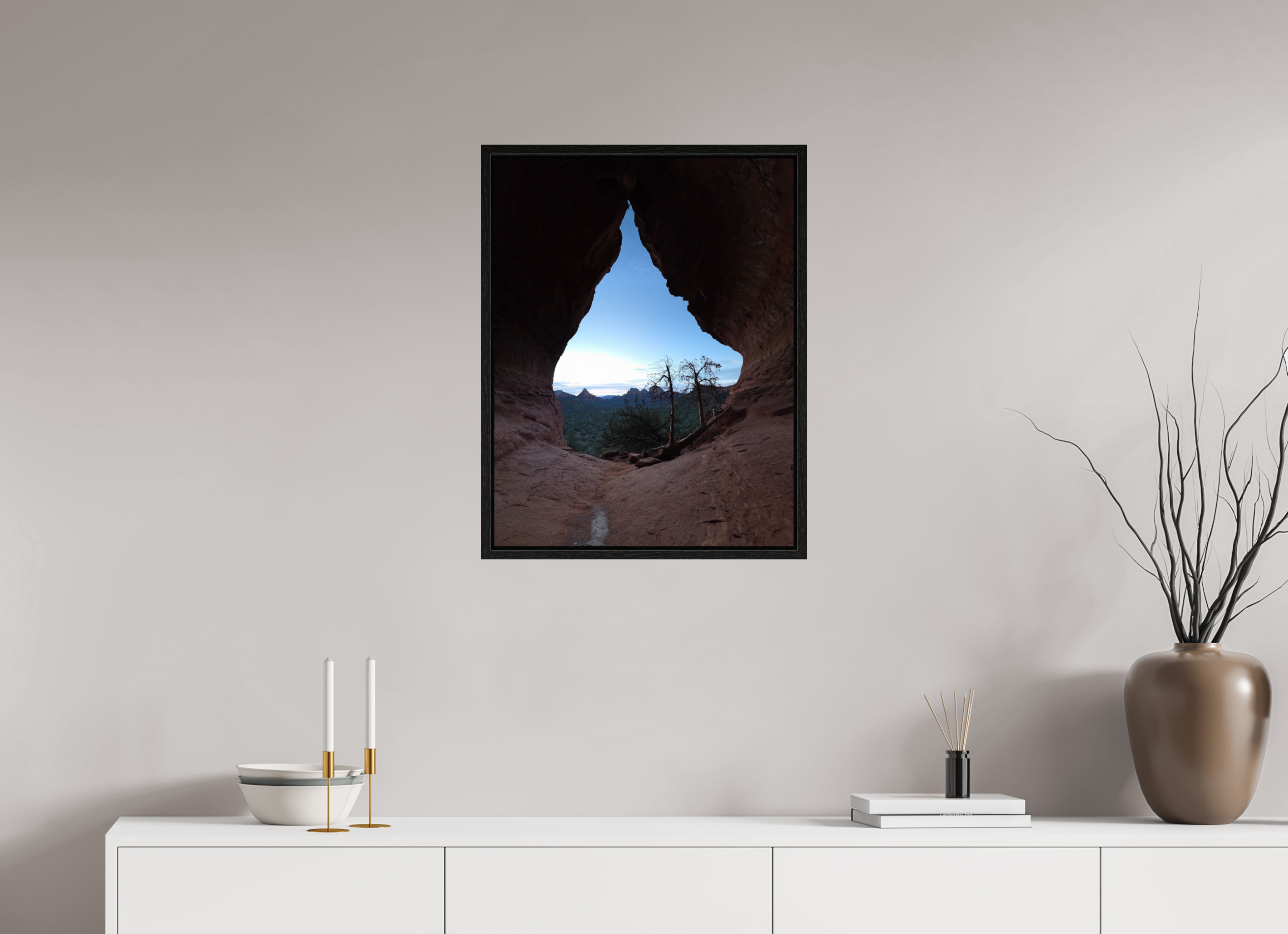20 x 25.9″, Floater Frame Where Light Is Born