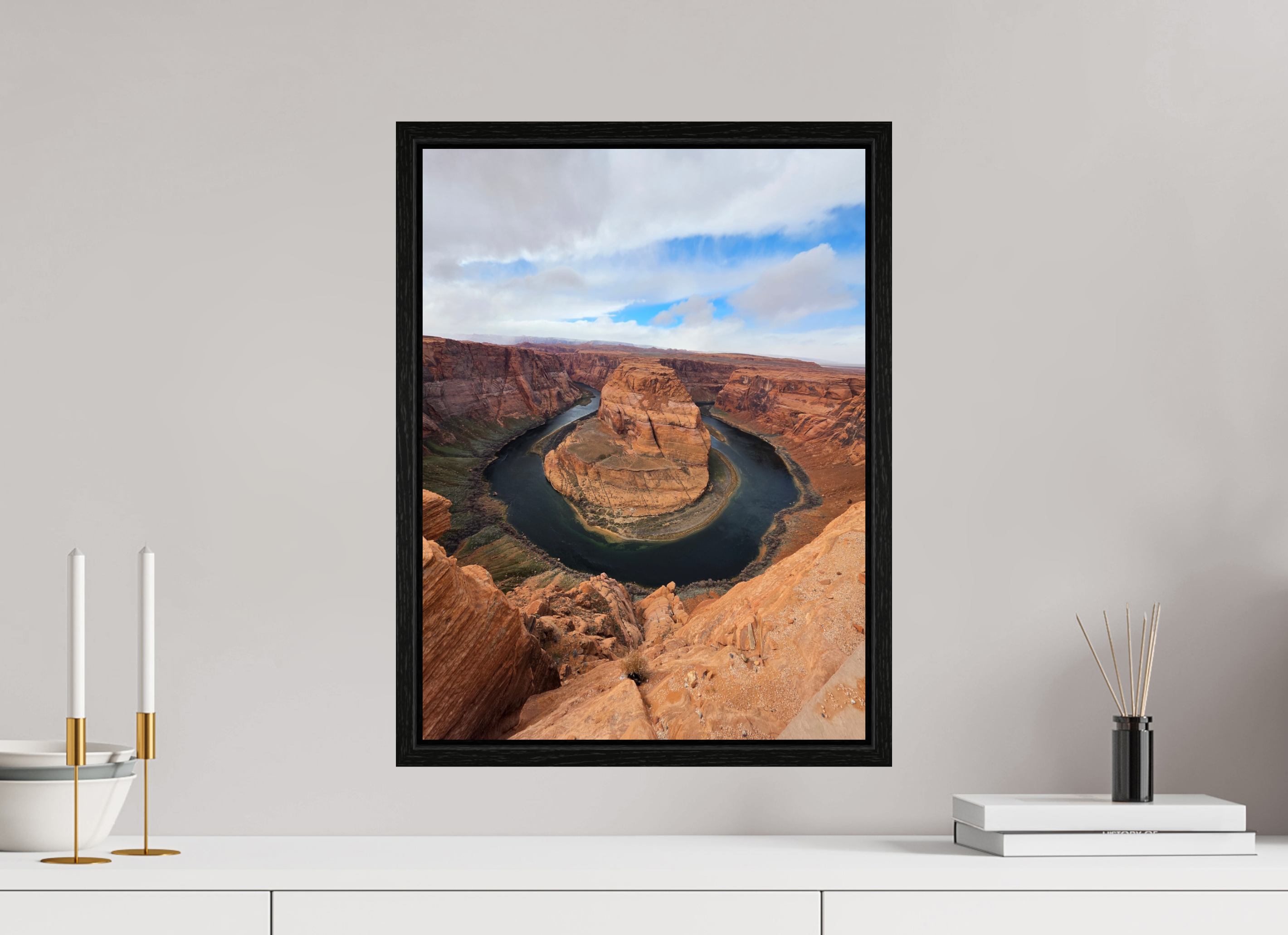 15 x 20″, Floater Frame The Horseshoe carved by time